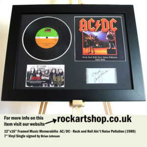 AC/DC ROCK N ROLL AINT NOISE POLLUTION SIGNED BRIAN JOHNSON