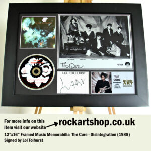 LOL TOLHURST DISINTEGRATION THE CURE SIGNED MUSIC MEMORABILIA