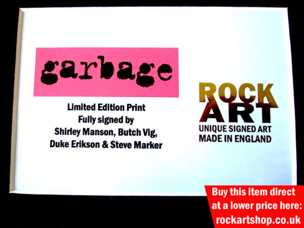GARBAGE AUTOGRAPHED MUSIC MEMORABILIA
