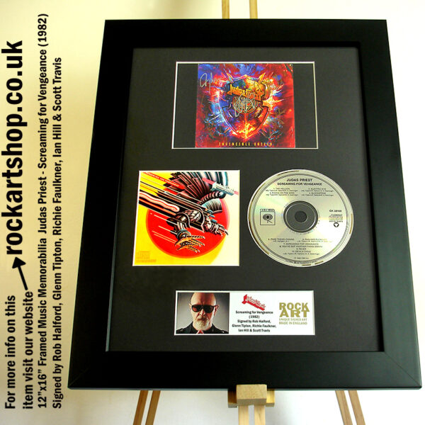 SCREAMING FOR VENGEANCE JUDAS PRIEST SIGNED MUSIC MEMORABILIA