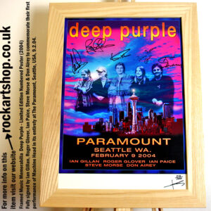 DEEP PURPLE FULLY SIGNED IAN GILLAN +ROGER +IAN + STEVE +DON