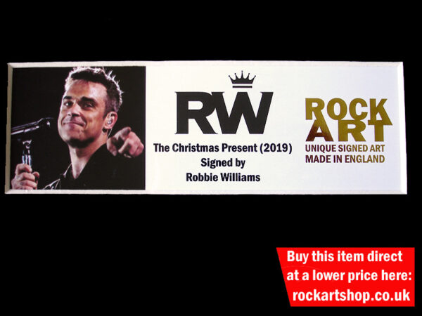 ROBBIE WILLIAMS AUTOGRAPHED MUSIC MEMORABILIA