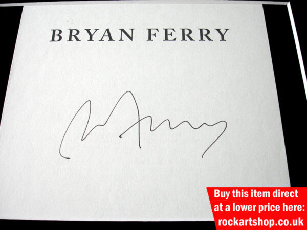 BRYAN FERRY AUTOGRAPH