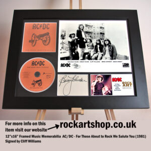 FOR THOSE ABOUT TO ROCK AC/DC AUTOGRAPHED MUSIC MEMORABILIA