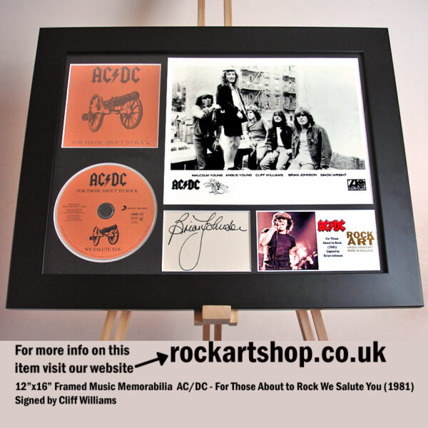 FOR THOSE ABOUT TO ROCK AC/DC AUTOGRAPHED MUSIC MEMORABILIA