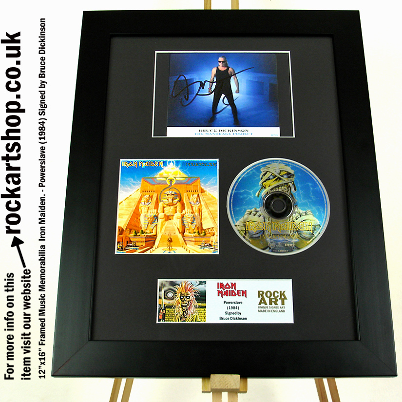 IRON MAIDEN SIGNED POWERSLAVE AUTOGRAPHED BRUCE DICKINSON IRON MAIDEN SIGNED POWERSLAVE AUTOGRAPHED BRUCE DICKINSON