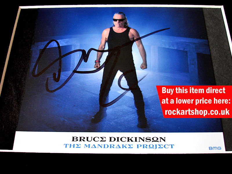 AUTOGRAPHED BRUCE DICKINSON PHOTO AUTOGRAPHED BRUCE DICKINSON PHOTO