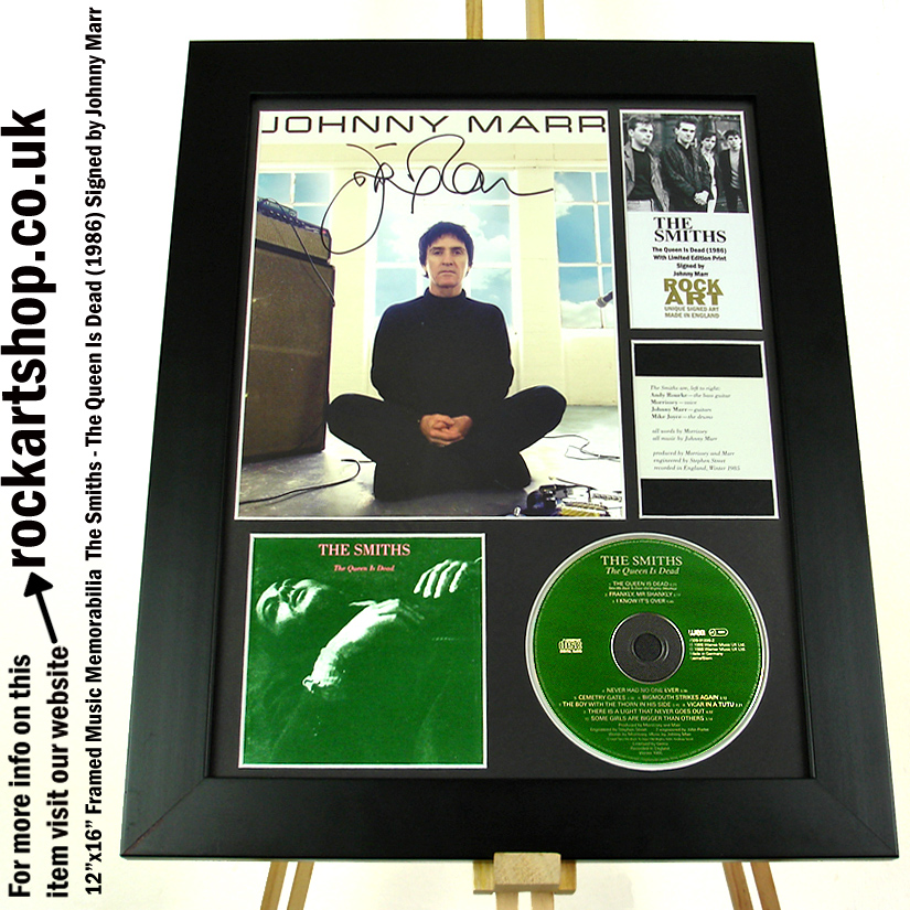 JOHNNY MARR AUTOGRAPHED THE SMITHS SIGNED MUSIC MEMORABILIA
