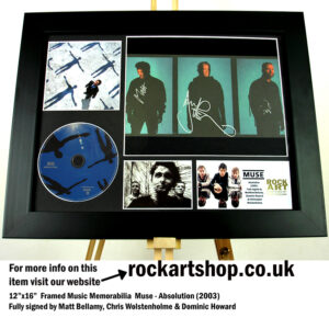 ABSOLUTION MUSE FULLY AUTOGRAPHED MUSIC MEMORABILIA