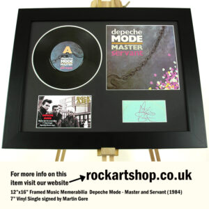 DEPECHE MODE MASTER & SERVANT 7" VINYL SINGLE SIGNED MARTIN GORE