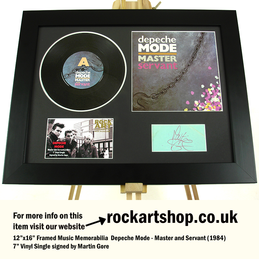 DEPECHE MODE MASTER & SERVANT 7" VINYL SINGLE SIGNED MARTIN GORE
