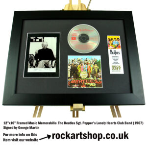 THE BEATLES SGT PEPPER'S SIGNED GEORGE MARTIN AUTOGRAPHED