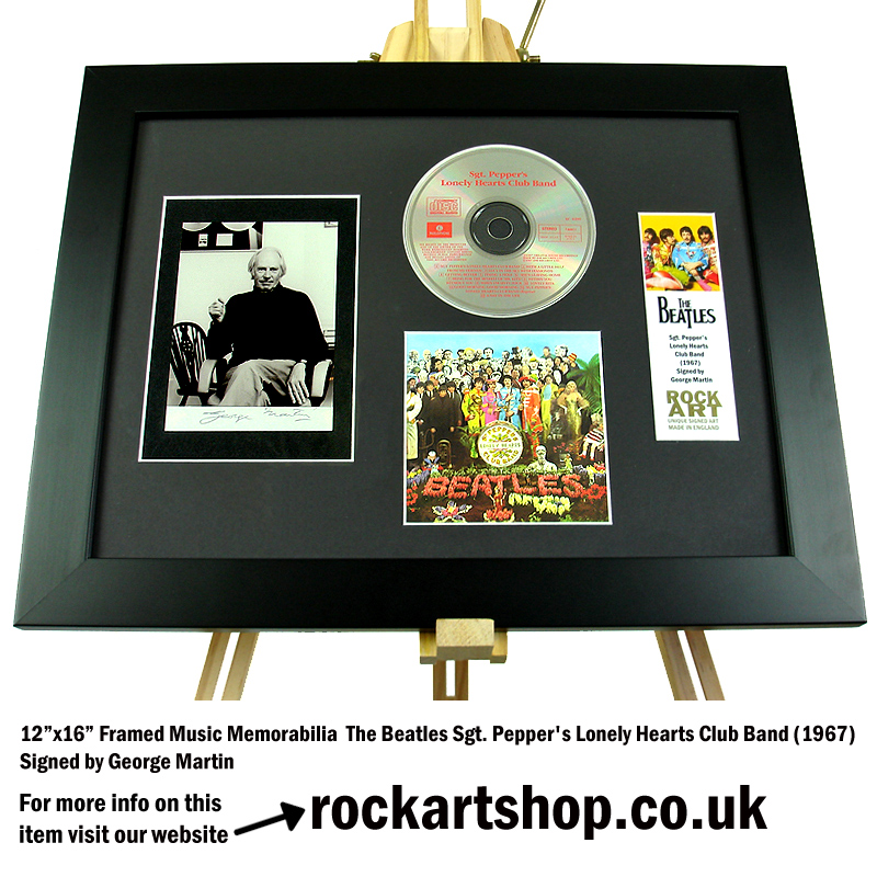 THE BEATLES SGT PEPPER'S SIGNED GEORGE MARTIN AUTOGRAPHED THE BEATLES SGT PEPPER'S SIGNED GEORGE MARTIN AUTOGRAPHED