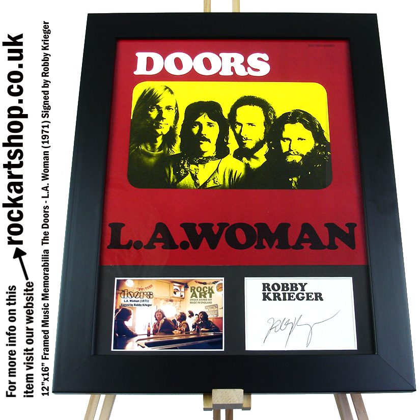 ROBBY KRIEGER LA WOMAN THE DOORS SIGNED MUSIC MEMORABILIA