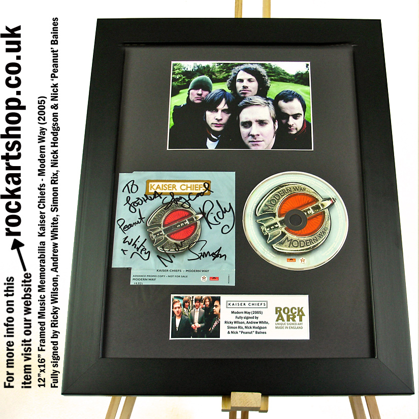 KAISER CHIEFS SIGNED RICKY WILSON +ANDREW +SIMON +NICK+PEANUT