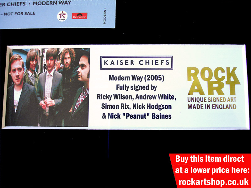 KAISER CHIEFS SIGNED MUSIC MEMORABILIA