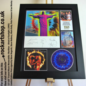 MARILLION FULLY SIGNED AFRAID OF SUNLIGHT AUTOGRAPHED FRAMED
