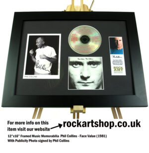PHIL COLLINS AUTOGRAPHED MUSIC MEMORABILIA FACE VALUE SIGNED