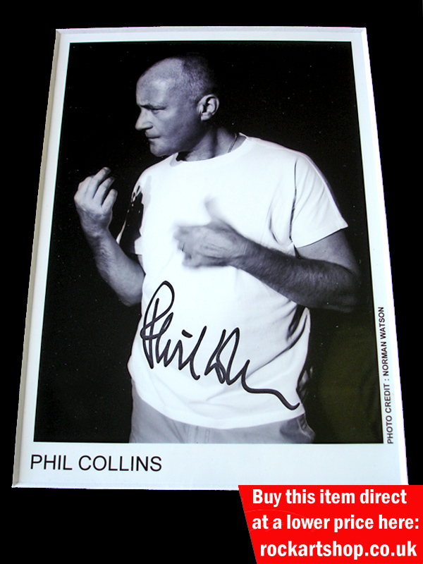PHIL COLLINS AUTOGRAPHED PUBLICITY PHOTO
