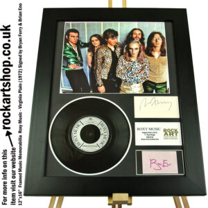 BRYAN FERRY+BRIAN ENO ROXY MUSIC AUTOGRAPHED MUSIC MEMORABILIA