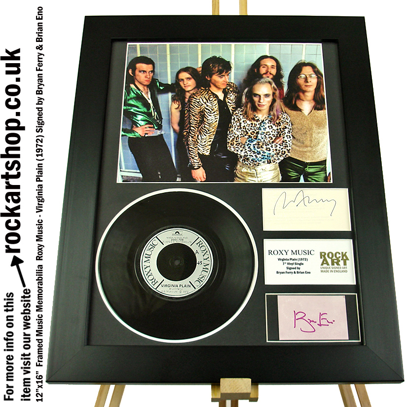 BRYAN FERRY+BRIAN ENO ROXY MUSIC AUTOGRAPHED MUSIC MEMORABILIA