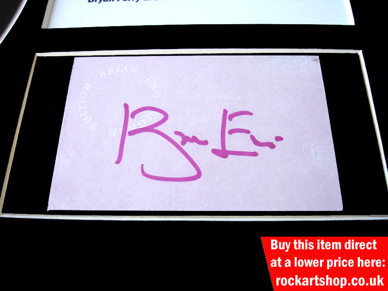ROXY MUSIC BRIAN ENO AUTOGRAPH
