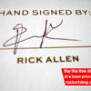 Rick Allen Autograph