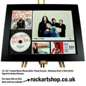PRIMAL SCREAM AUTOGRAPHED MUSIC MEMORABILIA BOBBY GILLESPIE