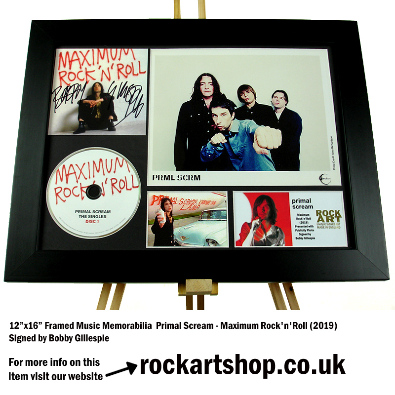 PRIMAL SCREAM AUTOGRAPHED MUSIC MEMORABILIA BOBBY GILLESPIE