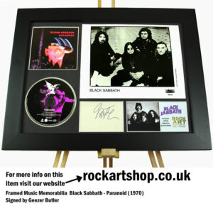 BLACK SABBATH AUTOGRAPHED MUSIC MEMORABILIA GEEZER BUTLER SIGNED