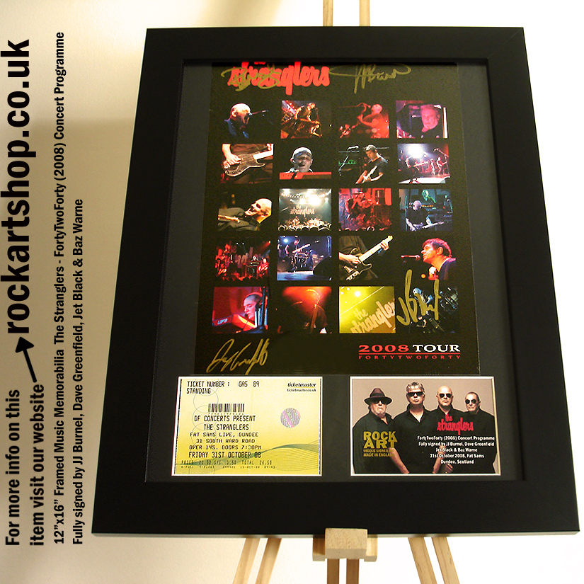 THE STRANGLERS FULLY SIGNED JJ BURNEL +JET BLACK +DAVE +BAZ