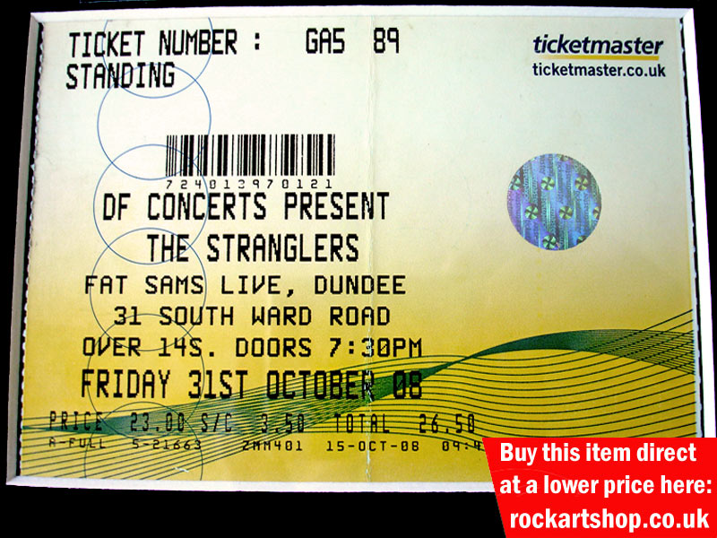 The Stranglers Concert Ticket 31.10.2008
