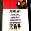 ADAM & THE ANTS AUTOGRAPHED MUSIC MEMORABILIA