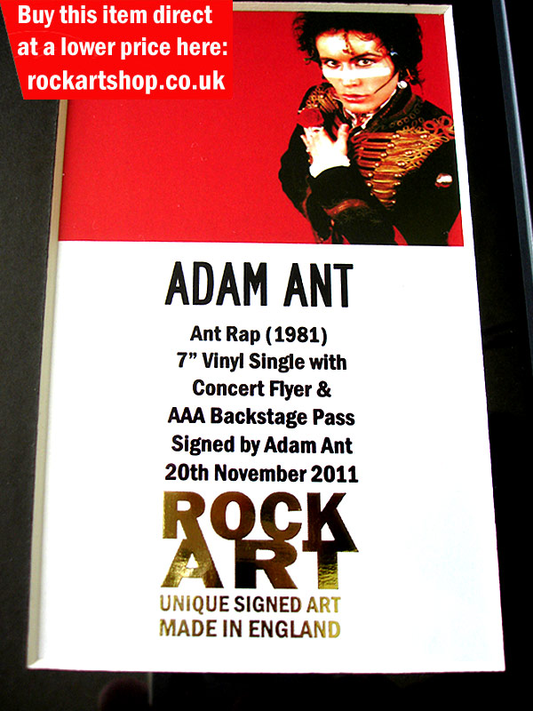 ADAM & THE ANTS AUTOGRAPHED MUSIC MEMORABILIA