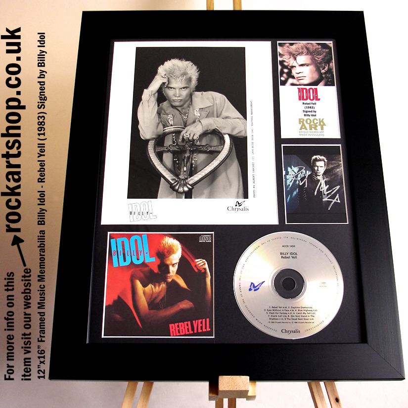 BILLY IDOL AUTOGRAPHED MUSIC MEMORABILIA REBEL YELL SIGNED