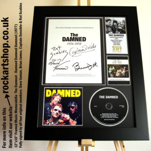DAMNED SIGNED DAVE VANIAN +BRIAN JAMES +CAPTAIN SENSIBLE +RAT SCABIES