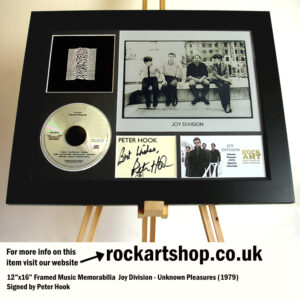 JOY DIVISION UNKNOWN PLEASURES SIGNED PETER HOOK AUTOGRAPHED
