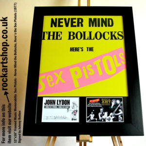 SEX PISTOLS SIGNED MUSIC MEMORABILIA JOHNNY ROTTEN AUTOGRAPHED