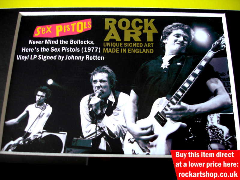SEX PISTOLS AUTOGRAPHED MUSIC MEMORABILIA