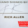Rick Allen Autograph Rick Allen Autograph