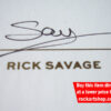 Rick Savage Autograph Rick Savage Autograph