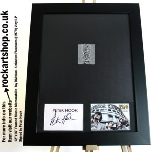 JOY DIVISION UNKNOWN PLEASURES VINYL LP PETER HOOK SIGNED