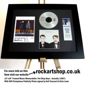 PET SHOP BOYS SIGNED MUSIC MEMORABILIA NEIL TENNANT CHRIS LOWE