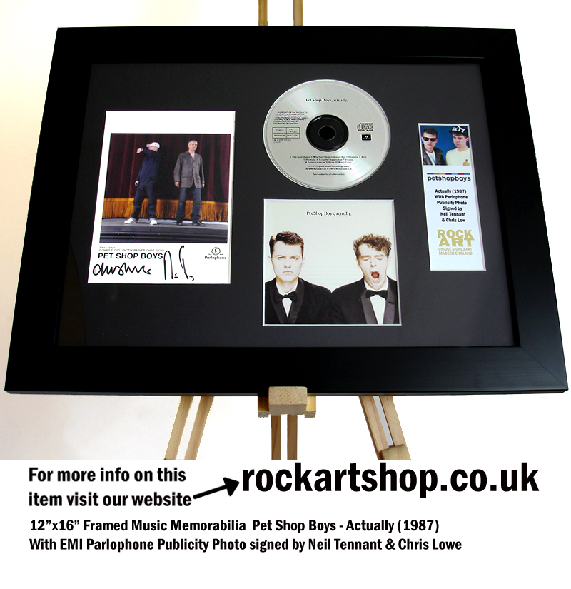 PET SHOP BOYS SIGNED MUSIC MEMORABILIA NEIL TENNANT CHRIS LOWE