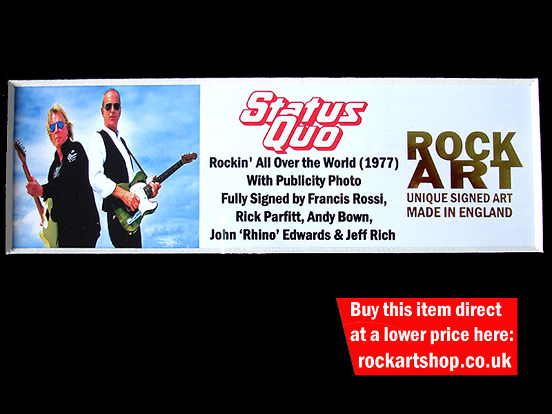Status Quo SIGNED MUSIC MEMORABILIA