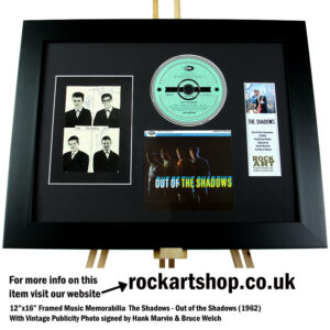 THE SHADOWS 1962 SIGNED PHOTO HANK MARVIN +BRUCE WELCH