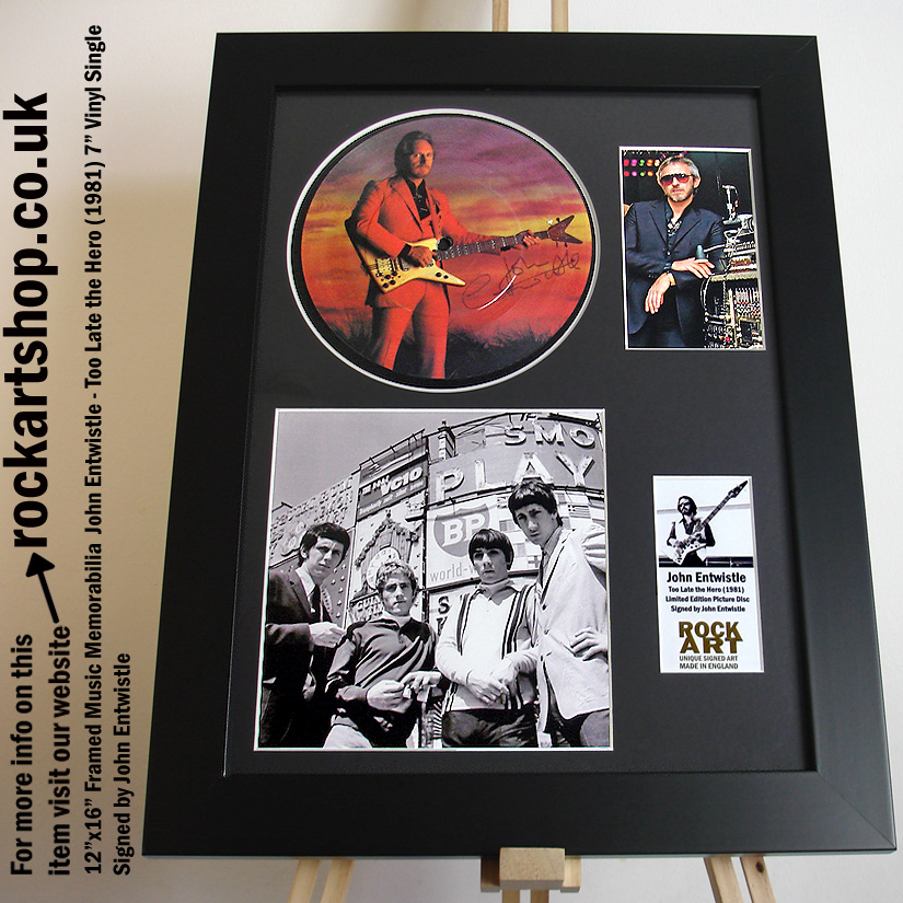 THE WHO SIGNED MUSIC MEMORABILIA JOHN ENTWISTLE AUTOGRAPHED