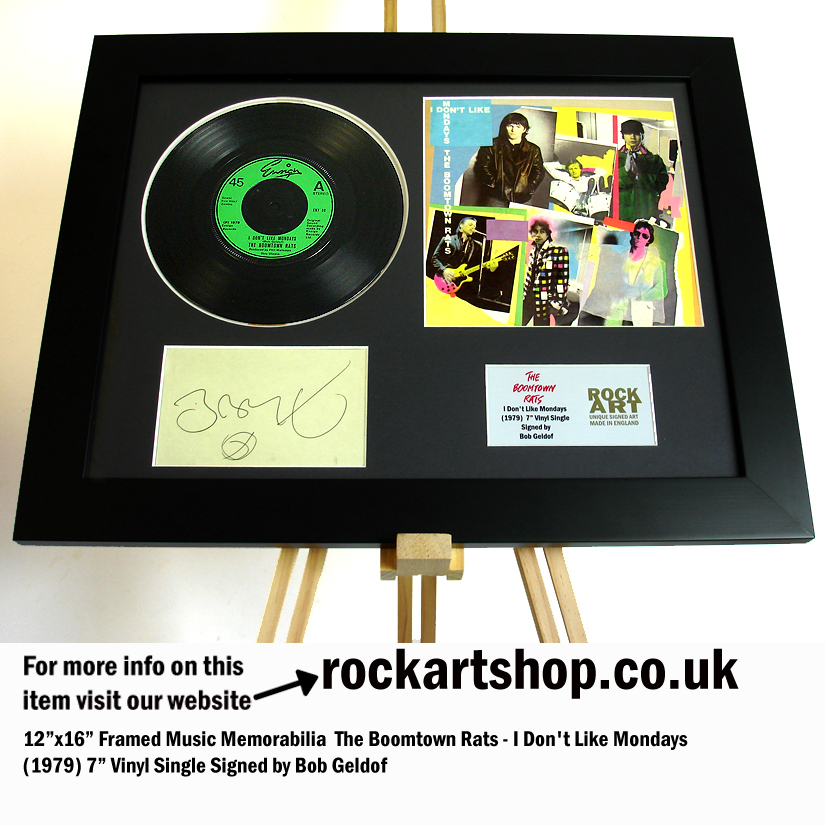 BOOMTOWN RATS SIGNED MUSIC MEMORABILIA BOB GELDOF AUTOGRAPHED