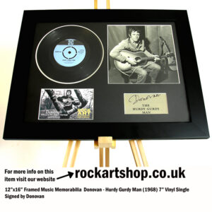 DONOVAN SIGNED MUSIC MEMORABILIA HURDY GURDY MAN VINYL