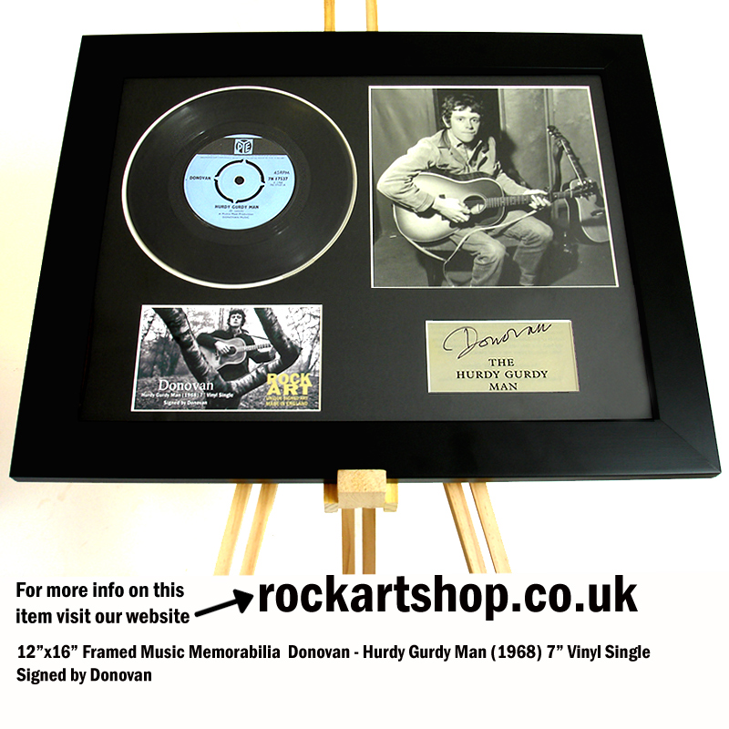 DONOVAN SIGNED MUSIC MEMORABILIA HURDY GURDY MAN VINYL